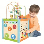 Cub multi activitati - multifunctional 5 in 1, din lemn, Multi-Activity Cube Imaginarium